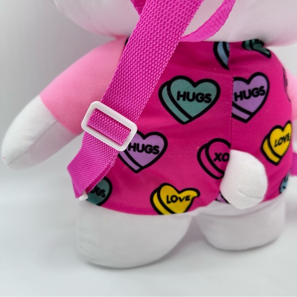 Sanrio Hello Kitty Plush Backpack with Zipper Pocket (Heart & Love) - Picture 4 of 8